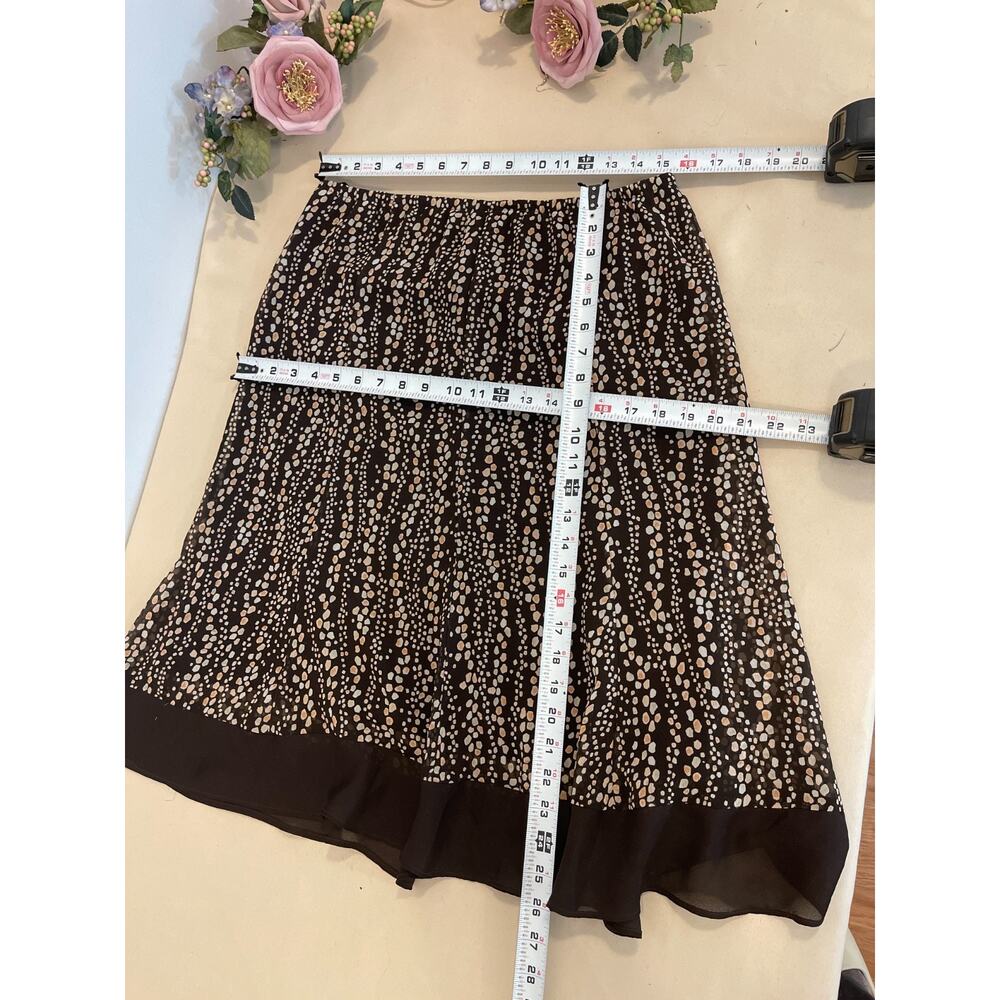 Women's Skirt Size 10 Black Bubble Print Boho Chic Romantic Grandmacore Academic - Picture 5 of 5